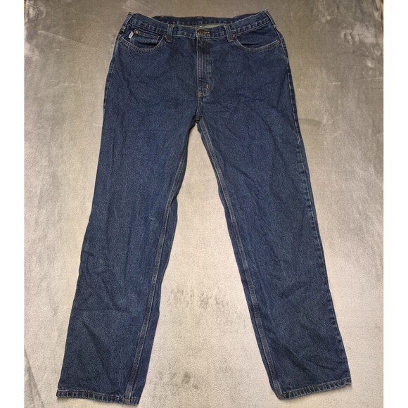 Carhartt Men's Blue Jeans Relaxed Fit Size 40x34 (actual 39x34) Workwear Tough - Picture 1 of 12